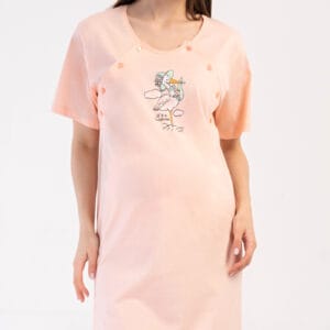 Dámská noční košile mateřská Vienetta Secret Čáp s kloboukem