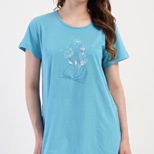 Dámské domácí šaty s krátkým rukávem Vienetta Secret Book