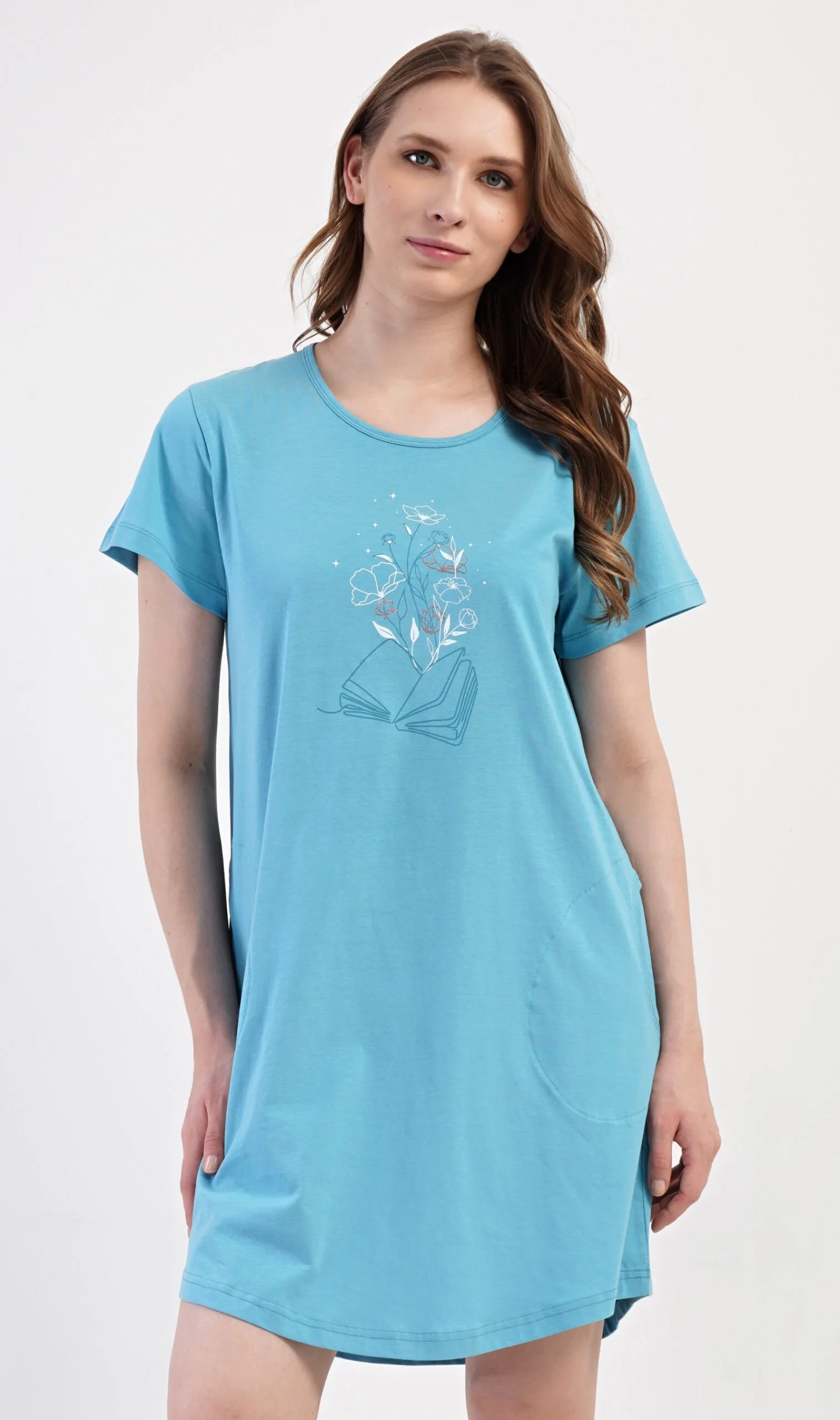 Dámské domácí šaty s krátkým rukávem Vienetta Secret Book