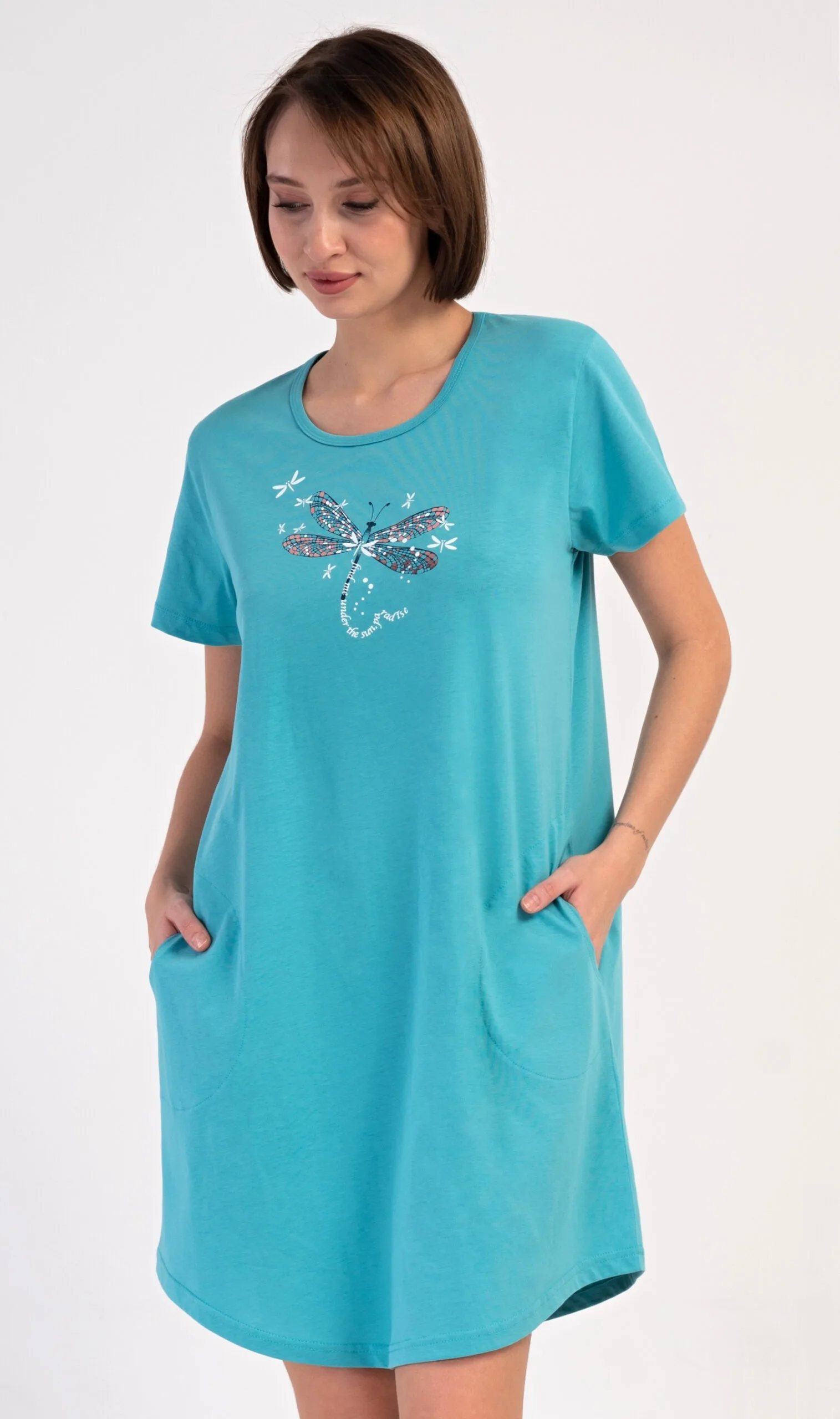 Dámské domácí šaty s krátkým rukávem Vienetta Secret Vanda