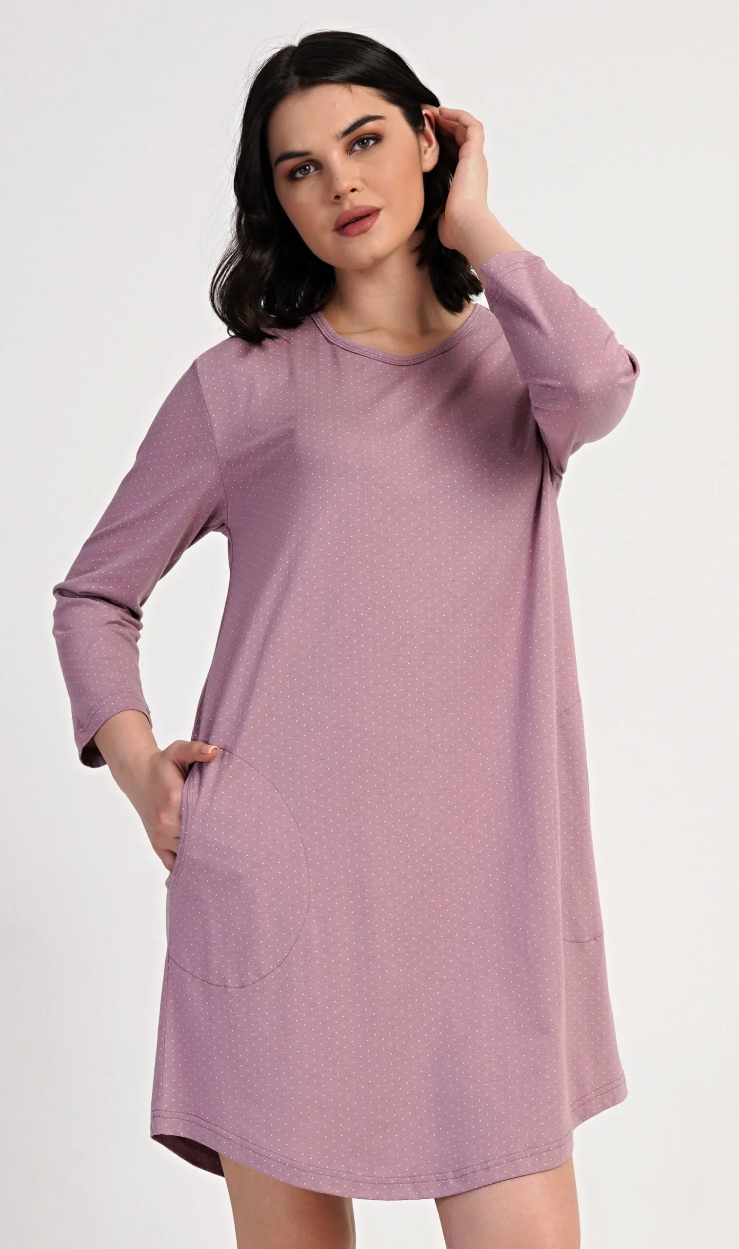 Dámské domácí šaty s tříčtvrtečním rukávem Vienetta Secret Emily