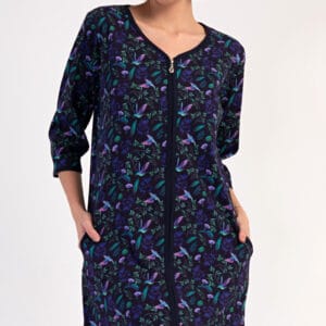 Dámské domácí šaty s tříčtvrtečním rukávem Vienetta Secret Kolibřík