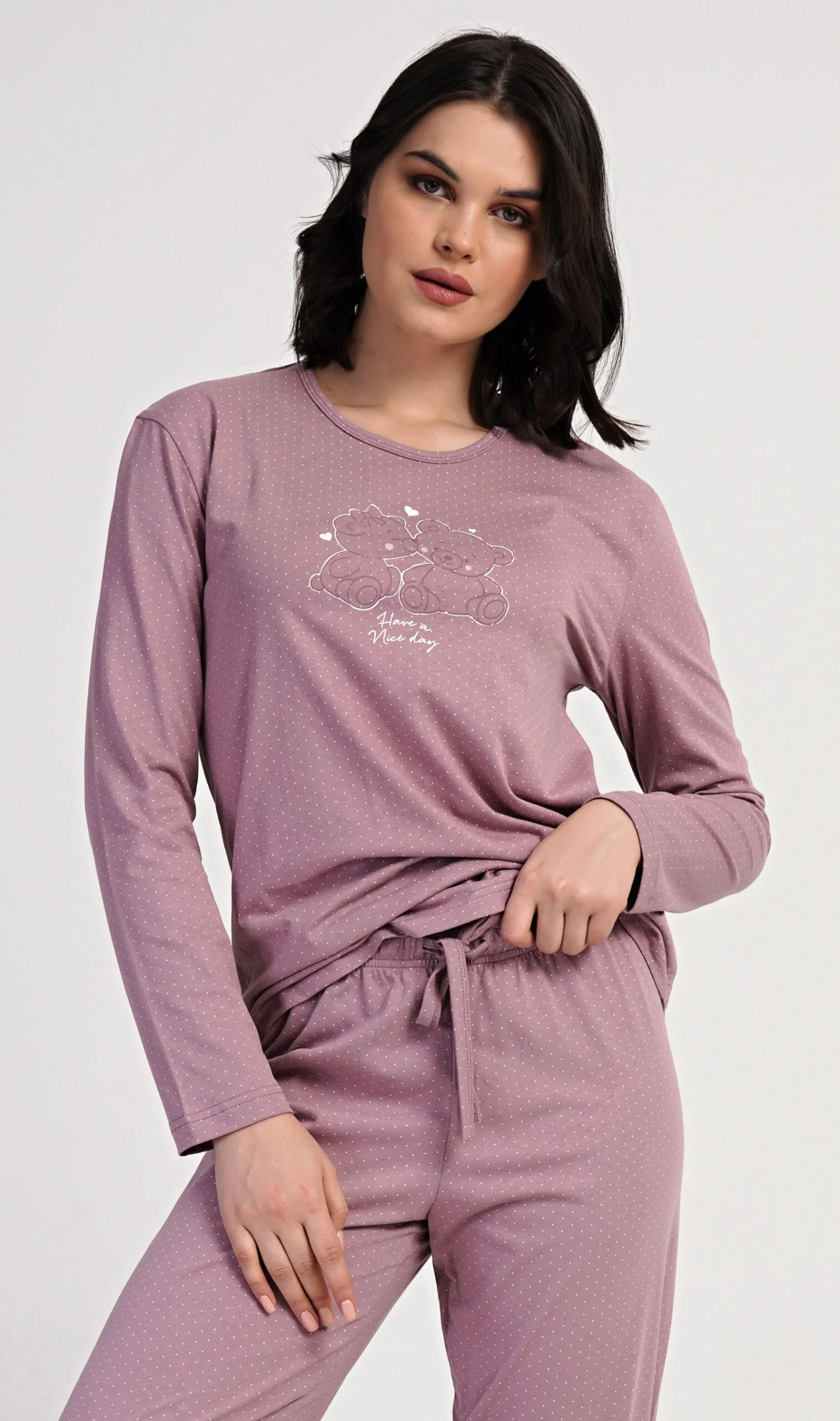 Dámské pyžamo dlouhé Vienetta Secret Emily