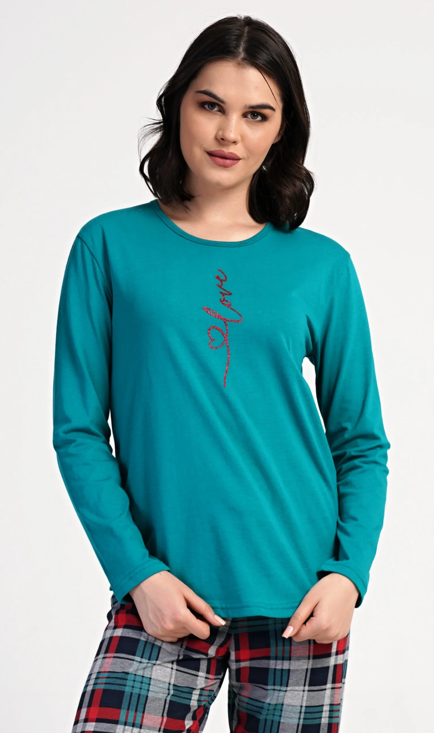 Dámské pyžamo dlouhé Vienetta Secret Love