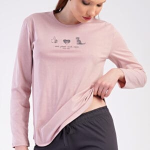 Dámské pyžamo dlouhé Vienetta Secret Morning