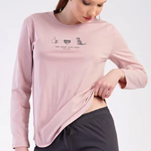 Dámské pyžamo dlouhé Vienetta Secret Morning