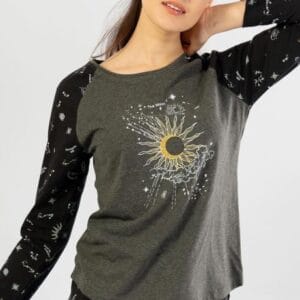 Dámské pyžamo dlouhé Vienetta Secret Vesmír