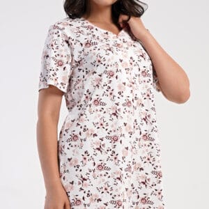Dámská noční košile s krátkým rukávem Růže