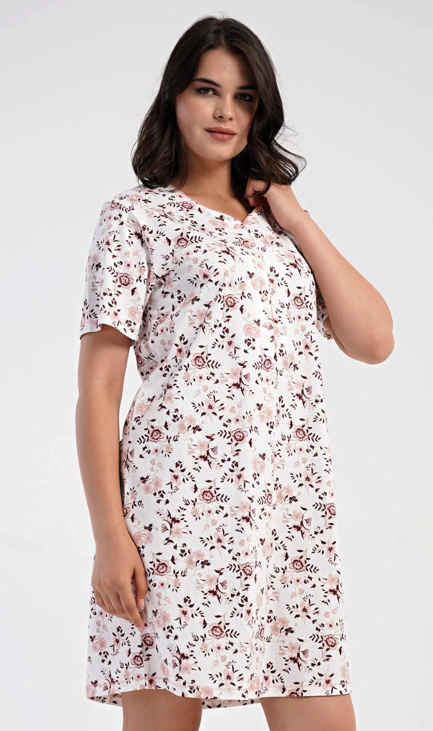 Dámská noční košile s krátkým rukávem Vienetta Secret Růže