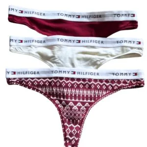 Dámská tanga Tommy Hilfiger UW06134 VÁNOCE 3 ks