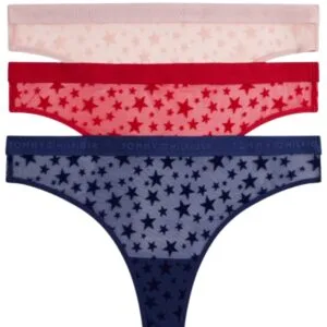 Dámská tanga Tommy Hilfiger UW06135 3 ks VÁNOCE