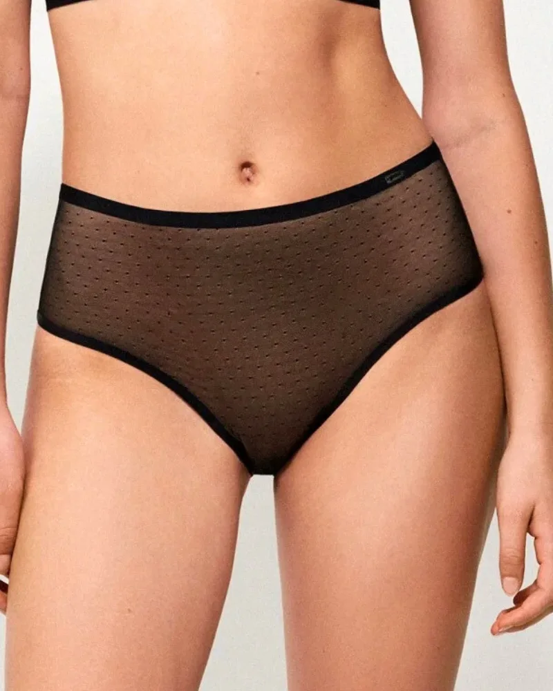 Dámské vyšší kalhotky GISELA 1/10046B černé