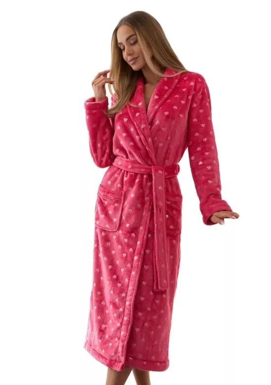 Dámský župan Cora long raspberry LandL