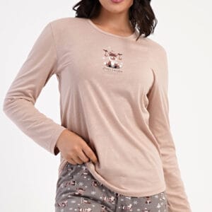 Dámské pyžamo dlouhé Sobík