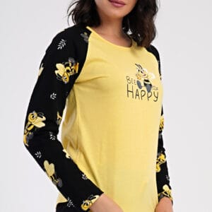 Dámské pyžamo dlouhé Včelka