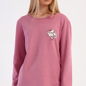 Dámské pyžamo dlouhé Vienetta Secret Kotě se šálou