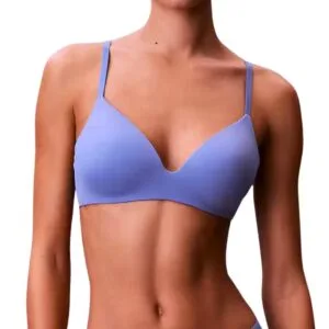 Dámská bezkosticová podprsenka Calvin Klein QF8013 blue tulip