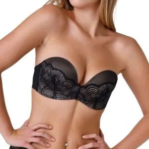 Dámská korzetová podprsenka Wonderbra WB000BHO Ultimate Strapless Lace bra černá
