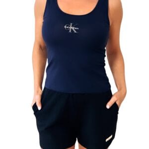 Dámské modré tílko Calvin Klein QS7603 GX TANK