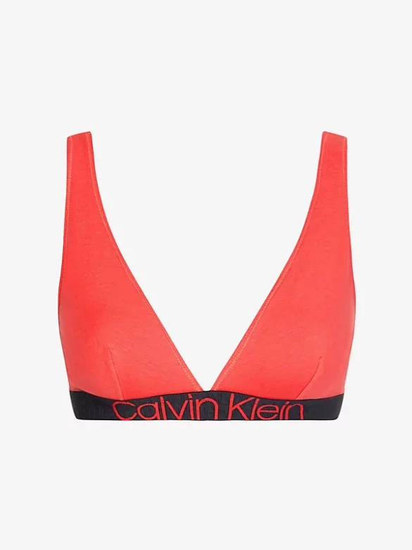 Dámská podprsenka Calvin Klein QF6577 UNLINED TRIANGLE korálová