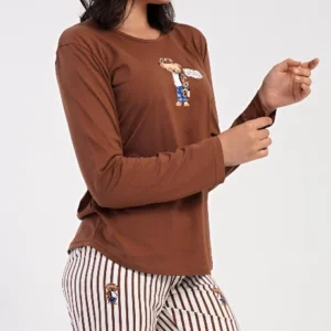Dámské pyžamo dlouhé Vienetta Secret Bear