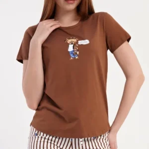 Dámské šortkové pyžamo Vienetta Secret Bear